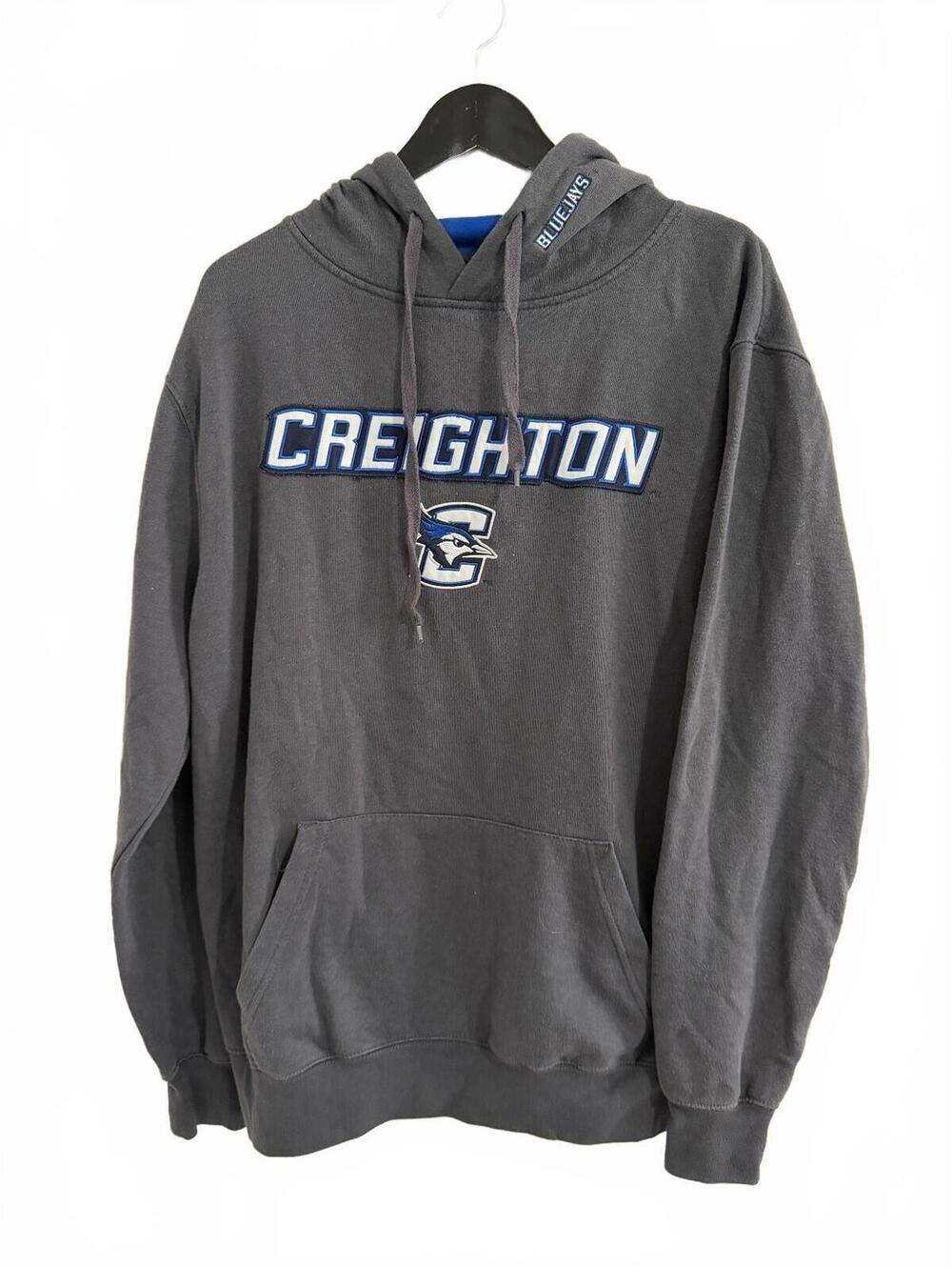 Creighton University Bluejays College Hoodie Sweatshirt Sz L